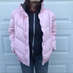 Super Cozy Light Pink DOWN PUFFER SKI JACKET WARM LINING BRANDON THOMAS M